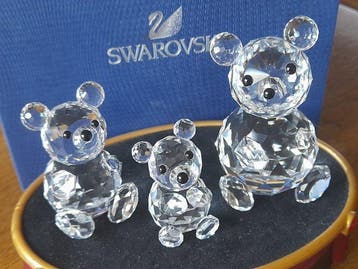 Swarovski - Beeldje - Beren familie groot middel en klein -