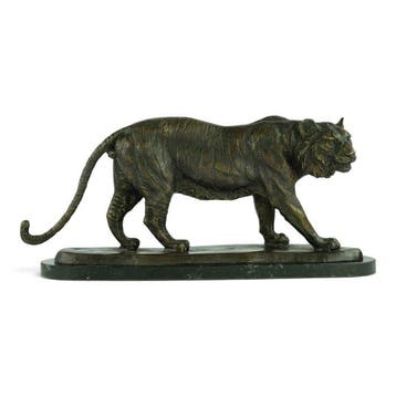 sculptuur, Powerful Walking Tiger - 50 cm - 11 kg - 22 cm -