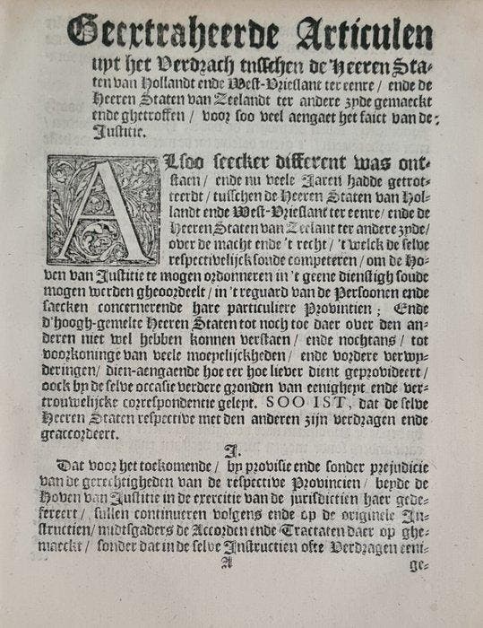 Johan De Witt/Adriaen Vett, Herb van Beaumont - 4 wetten, Antiek en Kunst, Antiek | Boeken en Manuscripten