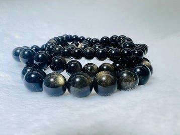 ***GEEN RESERVE*** Gouden Obsidian Set van 3 Premium –