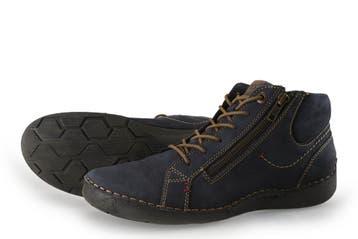 Josef Seibel Veterboots in maat 41 Blauw, Kleding | Heren, Boots, Zo goed als nieuw, Josef Seibel, Verzenden