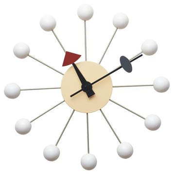 Wandklok Ball Klok wit, Verzenden, Nieuw