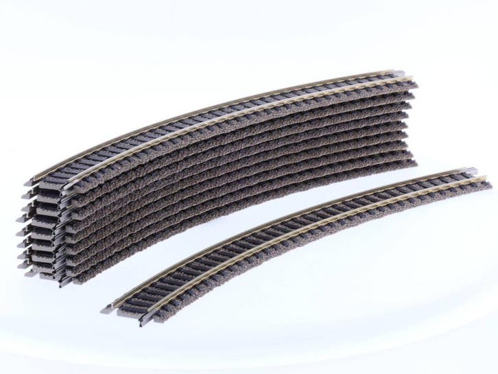 Schaal H0 Fleischmann 6125 gebogen rails R2 Radius 420 mm..., Hobby & Loisirs créatifs, Trains miniatures | HO, Rails, Enlèvement ou Envoi