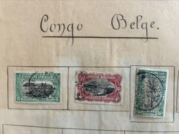 Voormalige Europese koloniën en gebieden - Belgisch-Congo,, Gestempeld