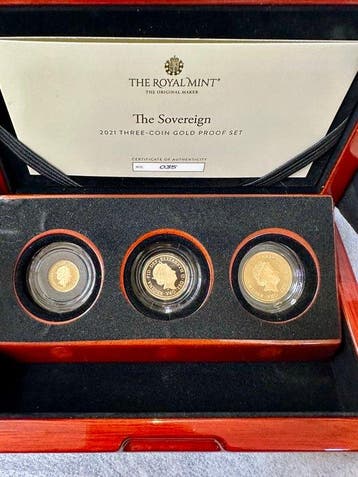 Verenigd Koninkrijk. Quarter, Half and 1 Sovereign 2021 -