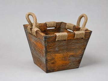 Kist (3) - Hout - Set van decoratieve houten bakken