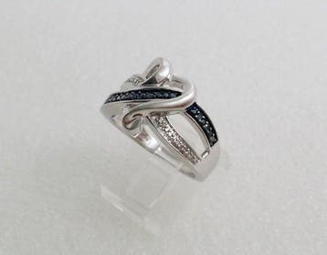 Zonder minimumprijs - Ring 925 Silver Diamond Heart Ring -, Handtassen en Accessoires, Nieuw