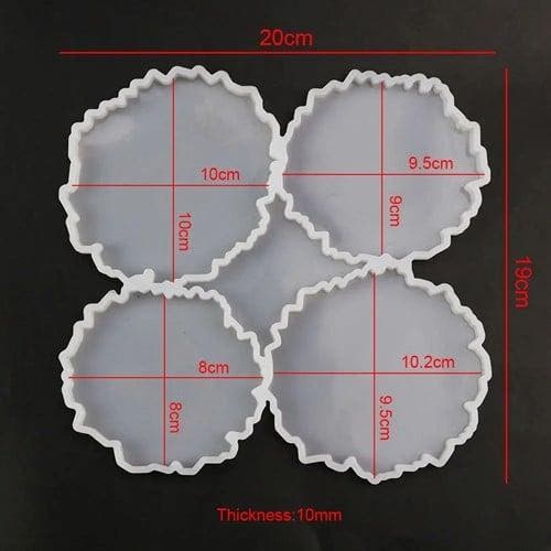 Siliconenmal set 4 onderzetters glazen bloemvorm epoxy resin, Hobby & Loisirs créatifs, Bricolage