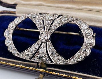 Broche Platina Diamant (Natuurlijk)