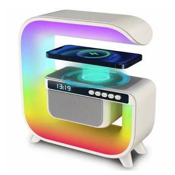 RGB Sound Box & Oplader - Alarm Klok Bluetooth 5.0 Draadloze, Verzenden, Nieuw