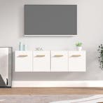 vidaXL Wandkasten 2 st 60x36,5x35 cm bewerkt hout wit, Huis en Inrichting, Verzenden, Nieuw