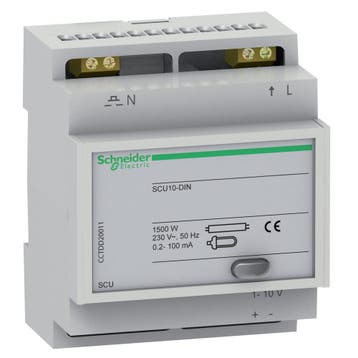Schneider Electric SCU10-DIN 1-10V 4 Mod Dimmer - CCTDD20011, Verzenden