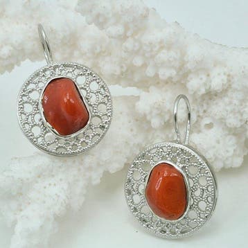 Koraal - Zilver - 2-delige sieradenset - CORALLO