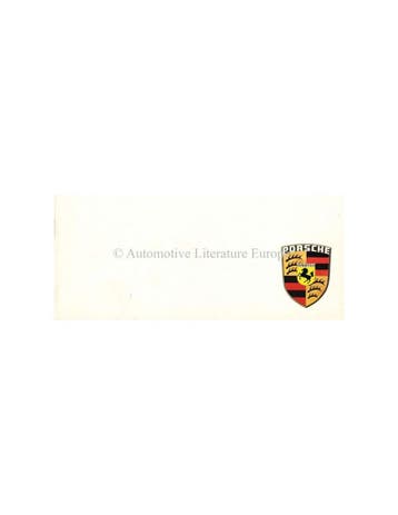 1967 PORSCHE 911 & 912 BROCHURE DUITS, Nieuw