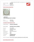 Armband - 18 karaat Geel goud - 3.92ct. tw. Saffier -, Handtassen en Accessoires, Armbanden, Nieuw