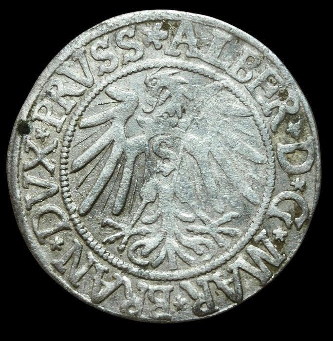 Duitsland. Prussia (1539) - Duke Albrecht Silver Groschen., Postzegels en Munten, Munten | Europa | Niet-Euromunten