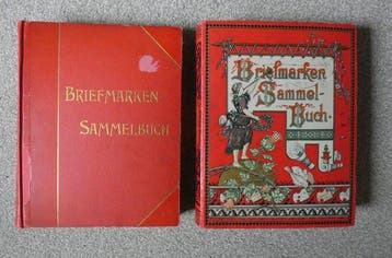 Wereld 1860 - 2 x Schwanenberg wereld Briefmarken Sammelbuch, Postzegels en Munten, Gestempeld