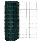 vidaXL Euro hek 10x1,0 m staal groen, Verzenden, Nieuw