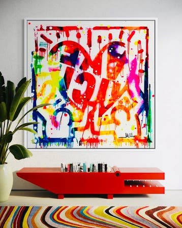 Mikko - Haring Heart Turnstile On Frame - XXL (NO RESERVE!)