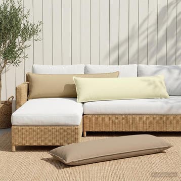 vidaXL Kussensloop 2 st HOUTEN Crèmekleurig 40 x 145 cm, Verzenden