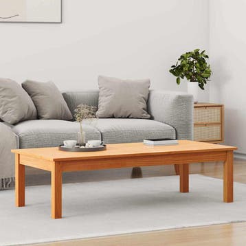 vidaXL Salontafel Max Bruin 110 x 50 x 30 cm Massief, Verzenden, Nieuw