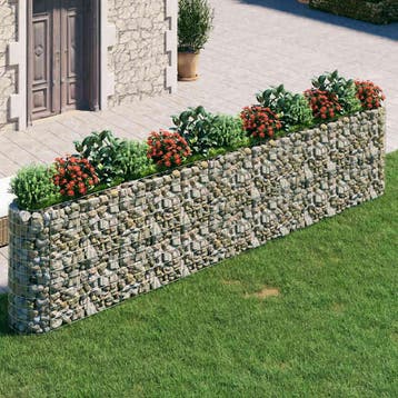 vidaXL Gabion plantenbak verhoogd 470x50x100 cm, Verzenden, Nieuw