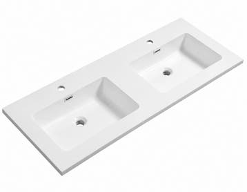 Badplaats Wastafel Angela 120 x 48 cm - Wit - Wasbak, Huis en Inrichting, Verzenden, Nieuw