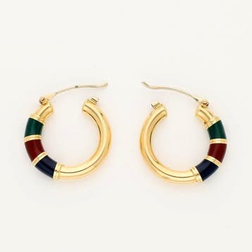 Boucles doreilles - 18 carats Or jaune - Courriel, Bijoux, Sacs & Beauté