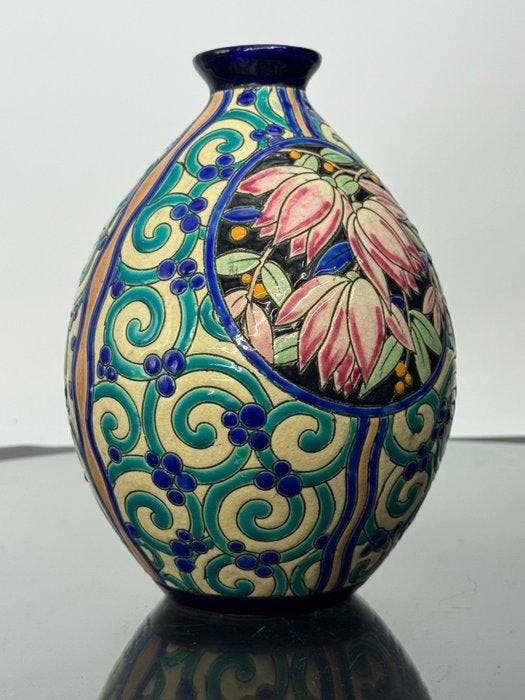 Boch Frères - Charles Catteau - Vaas - D2809 - Aardewerk -, Antiek en Kunst, Antiek | Glaswerk en Kristal