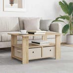 vidaXL Salontafel met lade Sonoma Eik 77 x 55 x 42 cm, Verzenden, Nieuw