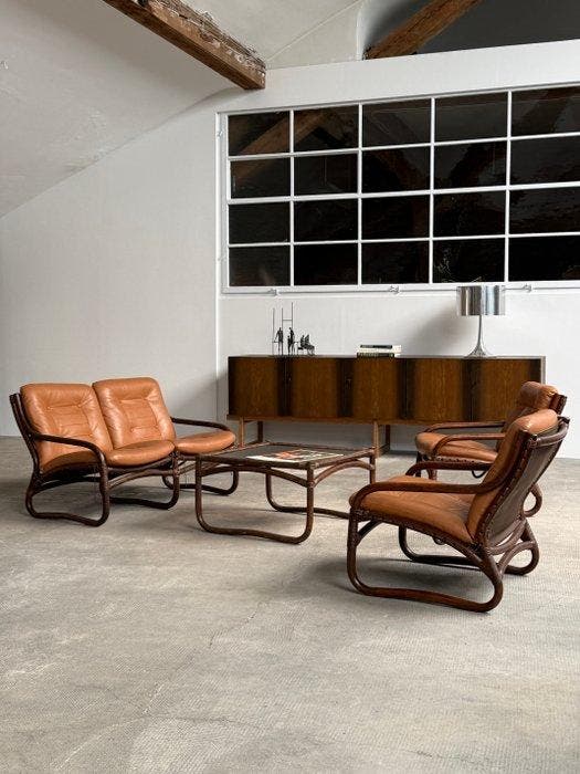 IKEA - Ensemble de sièges - Baden - Rotin, Bambou, Cuir,, Antiquités & Art, Art | Objets design