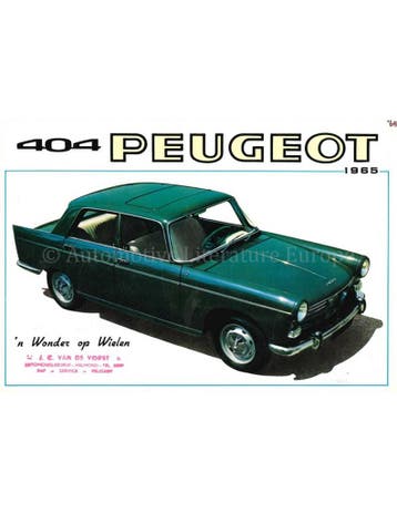 1965 PEUGEOT 404 BROCHURE NEDERLANDS