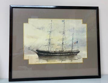 Yves de Mare (1924-1988) - NO RESERVE - Bateau Belem