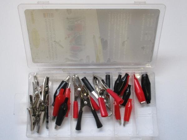 Veiling - Assortiment Krokodillenklemmen 24-delig), Doe-het-zelf en Bouw, Elektriciteit en Kabels