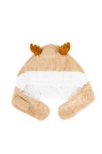 Muts Rendier Fleece Lichtbruin Bont Hoorns Oren Touwtjes Bru, Ophalen of Verzenden, Nieuw