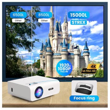 2dekans | Strex - Mini beamer/projector - 1080P Full HD -, Ophalen of Verzenden, Nieuw