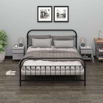 vidaXL Nachtkastjes 2 st 40x35x50 cm grijs sonoma, Verzenden, Nieuw