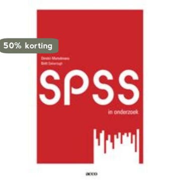 SPSS in onderzoek 9789033472602 Dimitri Mortelmans, Boeken, Verzenden, Gelezen, Dimitri Mortelmans