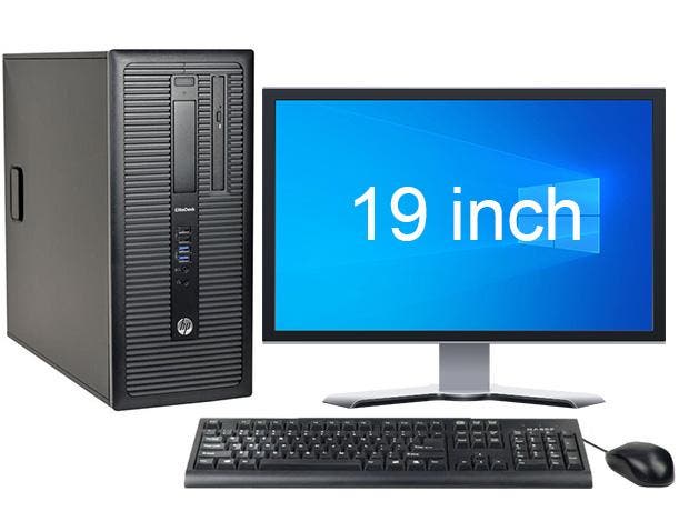 HP EliteDesk 800 G1 TWR i7 4e Gen + 19 Monitor + 2 jaar, Computers en Software, Desktop Pc's, Ophalen of Verzenden