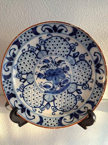 Delft, Plateelbakkerij - Assiette (2) - Poterie - Début du