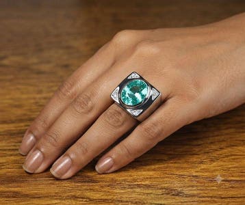 Sans prix de réserve - Chevalière Argent - 5.00ct. tw.
