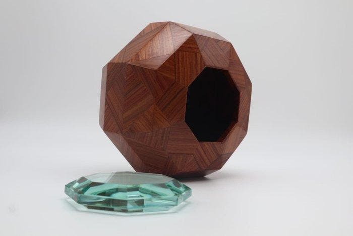 Fontana Arte - Doos - Walnoot, Antiek en Kunst, Kunst | Designobjecten