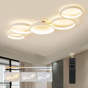 LED Plafondlamp 5 ringen | Retour deal | 69% korting!, Huis en Inrichting, Lampen | Plafondlampen, Verzenden, Nieuw, Overige materialen