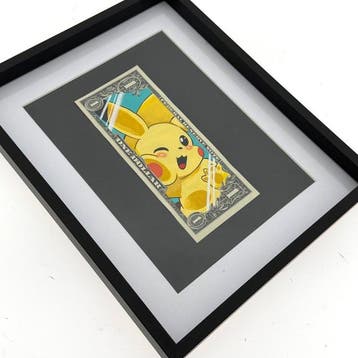 PAAPI (1986) - Pikachu Pokemon Money - DollarArt framed