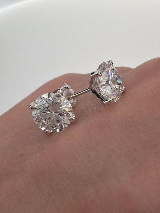 Zonder minimumprijs - Oorbellen - 14 karaat Witgoud -, Bijoux, Sacs & Beauté, Boucles d'oreilles
