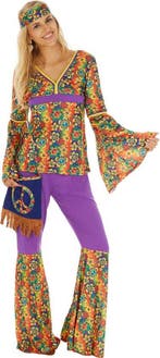 2dekans | Dressforfun Vrouwenkostuum Hippie XL -, Kinderen en Baby's, Carnavalskleding en Verkleedspullen, Ophalen of Verzenden