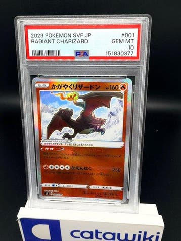 Pokémon - 1 Graded card - Radiant Charizard 001/038 PSA 10 -