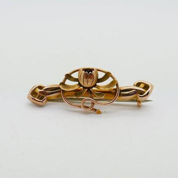 Zonder minimumprijs - Broche - 9 kt. Geel goud, Roségoud -