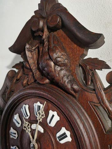Zwarte Woud pendelklok - Antiek Hout, Messing - 1850-1900