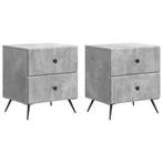 vidaXL Nachtkastje 2 pcs Betongrijs 43 x 34,5 x 47,5 cm, Huis en Inrichting, Slaapkamer | Nachtkastjes, Verzenden, Nieuw